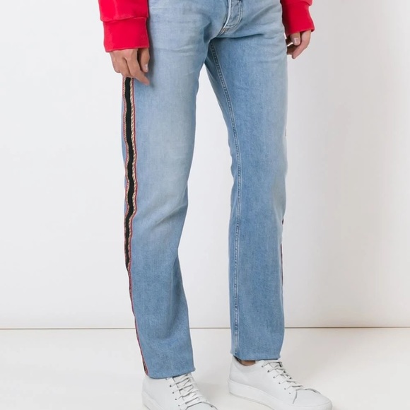 Palm Angels Blue Side Stripe Jeans - Picture 3 of 5
